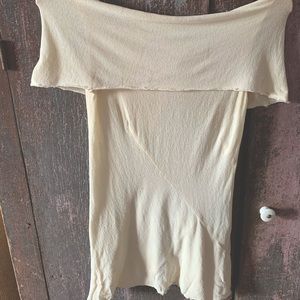 Vintage Gary Graham off shoulder knit top. Size S, cotton. made in new york.